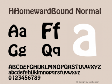 HHomewardBound Normal 1.0 Tue Apr 06 15:29:42 1993 Font Sample