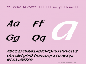 FZ  BASIC 14 ITALIC ÊÿŸ –(·•Ÿ 1.0 Tue Jan 25 19:11:44 1994 Font Sample