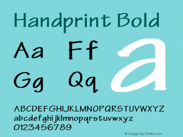 Handprint Bold 1.0 Sun Oct 03 14:57:40 1993图片样张