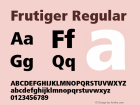 Frutiger Regular 1.0图片样张