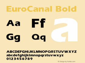 EuroCanal Bold 1.0 Sun Oct 03 10:36:30 1993 Font Sample