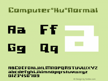 Computer Hu Normal 1.000 Font Sample