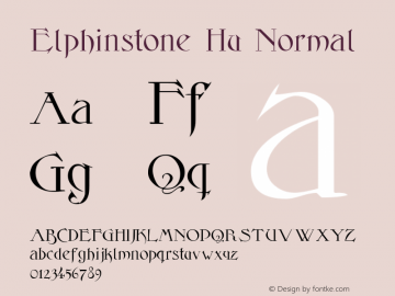 Elphinstone Hu Normal Altsys Fontographer 4.0.3 3/26/96 Font Sample