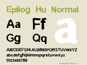 Epilog Hu Normal 1.0 Sun Oct 27 00:23:24 1996 Font Sample