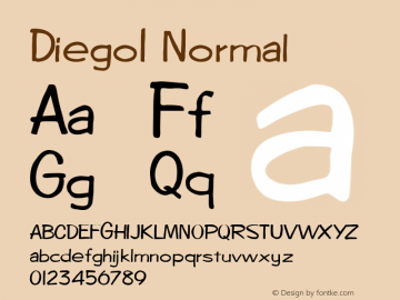 Diego1 Normal 001.000 Font Sample