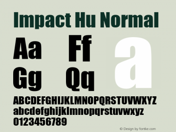 Impact Hu Normal Version 2.20 Font Sample