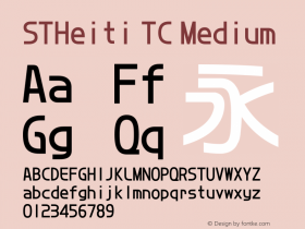 STHeiti TC Medium 6.1d10e1 Font Sample