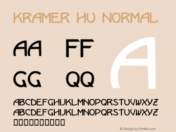 Kramer Hu Normal 1.000 Font Sample