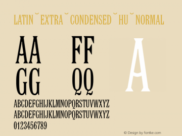 Latin Extra Condensed Hu Normal 1.000 Font Sample