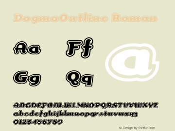 DogmaOutline Roman Version 1.00 Font Sample