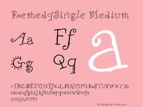 RemedySingle Medium Version 001.000 Font Sample