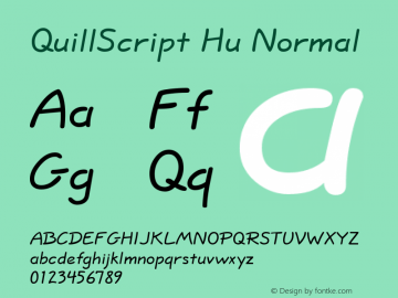 QuillScript Hu Normal 1.000 Font Sample