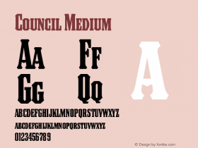 Council Medium Version 001.000 Font Sample