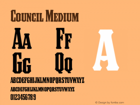 Council Medium Version 001.000 Font Sample