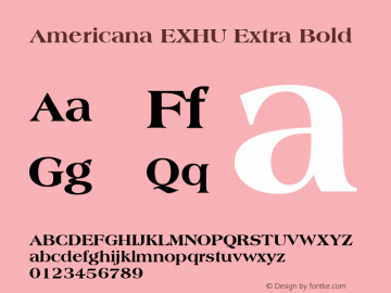 Americana EXHU Extra Bold 1.000图片样张