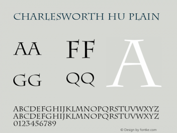 Charlesworth HU Plain 1.000 Font Sample