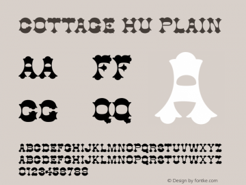 Cottage HU Plain 1.000 Font Sample