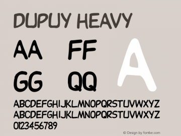 Dupuy Heavy Altsys Fontographer 3.5  4/5/92图片样张