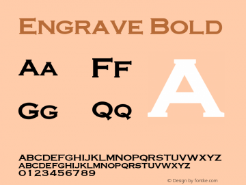 Engrave Bold 1.000图片样张