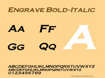 Engrave Bold-Italic 1.000图片样张