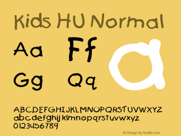 Kids HU Normal 1.000 Font Sample