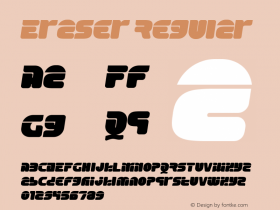 Eraser Regular Version 001.000 Font Sample