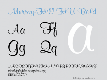 Murray-Hill HU Bold 1.000 Font Sample