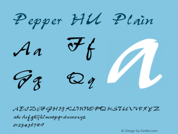 Pepper HU Plain 1.000 Font Sample