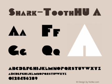 Shark-ToothHU A 1.000 Font Sample