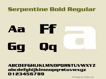 Serpentine Bold Regular Version 1图片样张