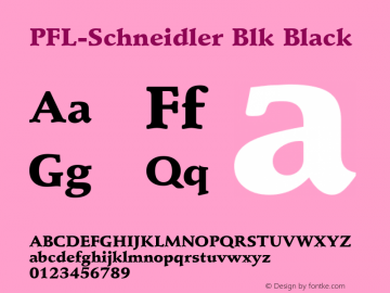 PFL-Schneidler Blk Black 2.0 Sat Sep 18 12:23:57 1993 Font Sample