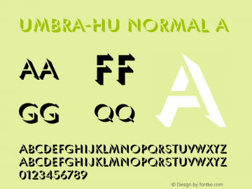 Umbra-HU Normal A 1.000 Font Sample