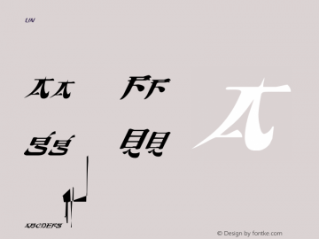 UNIQUE46 HU Italic 1.000图片样张