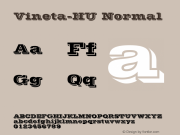 Vineta-HU Normal 1.000 Font Sample