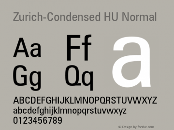 Zurich-Condensed HU Normal 1.000图片样张