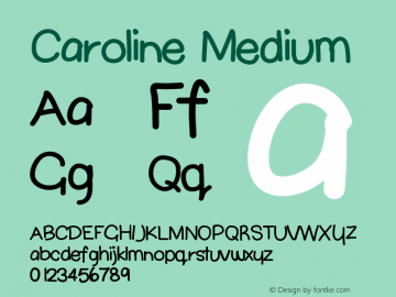 Caroline Medium Version 001.000图片样张