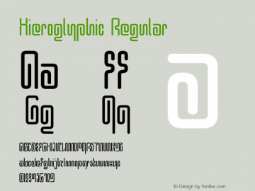 Hieroglyphic Regular Version 0.926 May 25, 2014 Font Sample