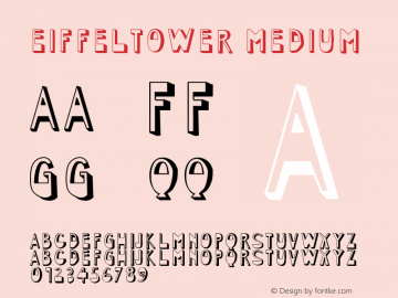 EiffelTower Medium Version 001.000 Font Sample