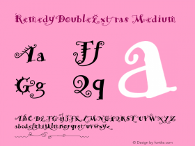 RemedyDoubleExtras Medium Version 001.000 Font Sample