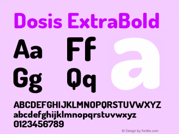 Dosis ExtraBold Version 1.007图片样张