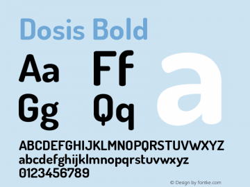 Dosis Bold Version 1.007图片样张