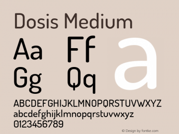 Dosis Medium Version 1.007图片样张