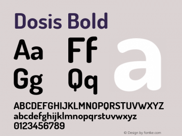 Dosis Bold Version 1.006图片样张