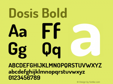 Dosis Bold Version 1.006图片样张