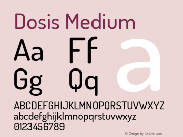 Dosis Medium Version 1.007图片样张