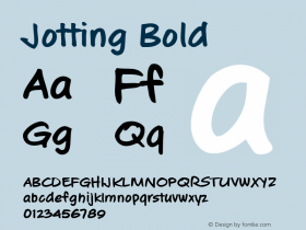 Jotting Bold 001.000 Font Sample