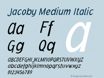 Jacoby Medium Italic 001.000图片样张