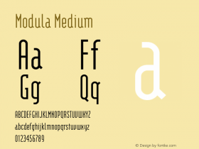 Modula Medium Version 001.000 Font Sample