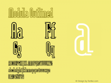 Modula Outlined Version 001.000 Font Sample