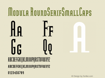 Modula RoundSerifSmallCaps Version 001.000图片样张